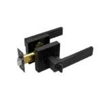 Chapa Palanca Cuadrada Negra para Baño o Alcoba