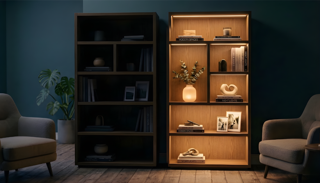 iluminación LED en muebles